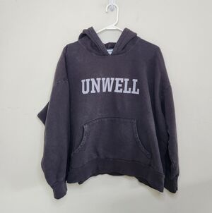 Unwell Call Her Daddy Gray Hoodie Sz Medium